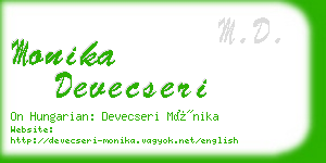 monika devecseri business card